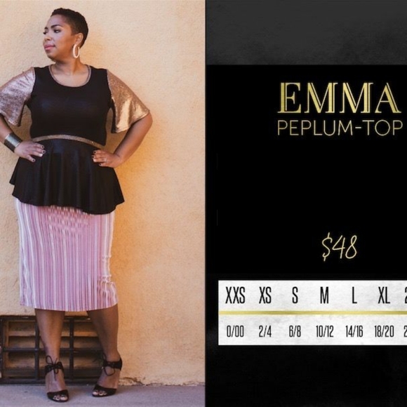 Lularoe elegant peplum top - Picture 5 of 5